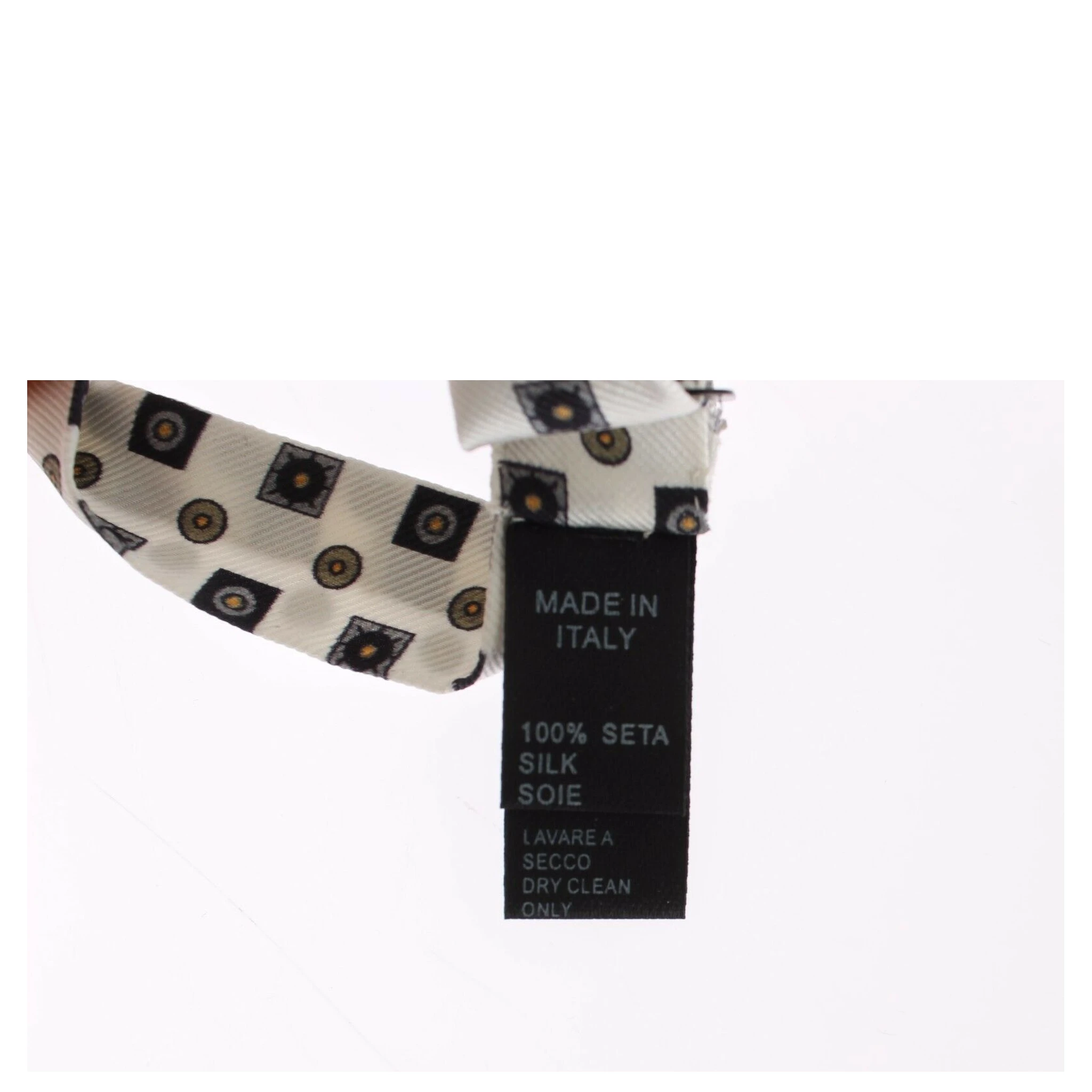 White Silk Bowtie Leather Men Belt Gift Box