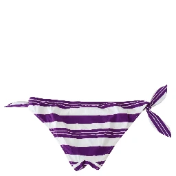 Purple White Stripes Beachwear Bikini Bottom