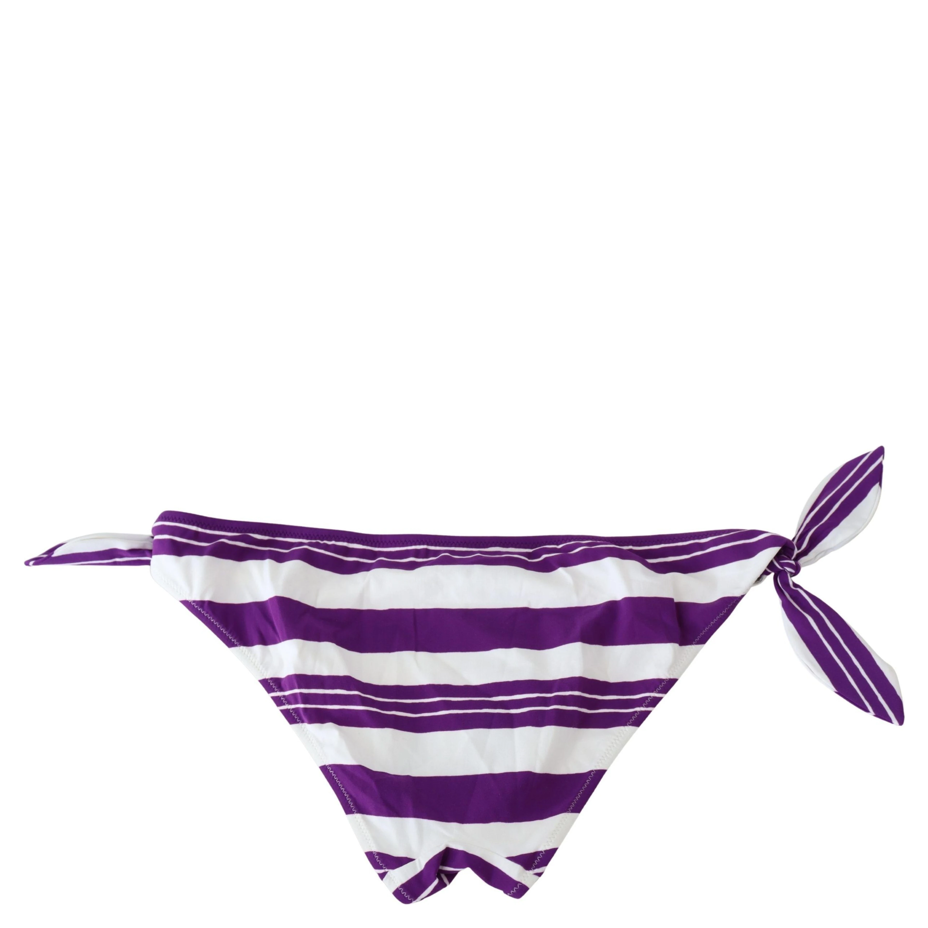 Purple White Stripes Beachwear Bikini Bottom
