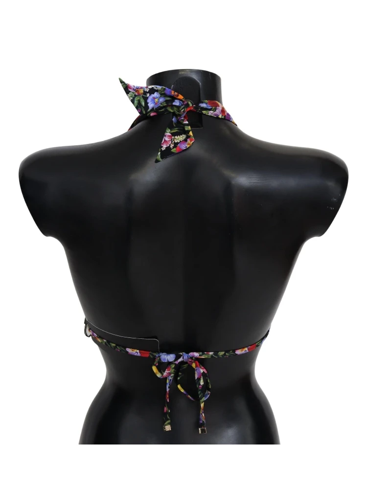 Black Floral Print Swimsuit Beachwear Bikini Tops alternative