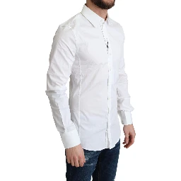 White Cotton Stretch Men Formal SICILIA Shirt