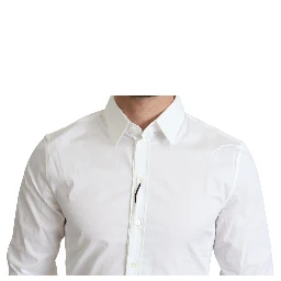 White Cotton Stretch Men Formal SICILIA Shirt