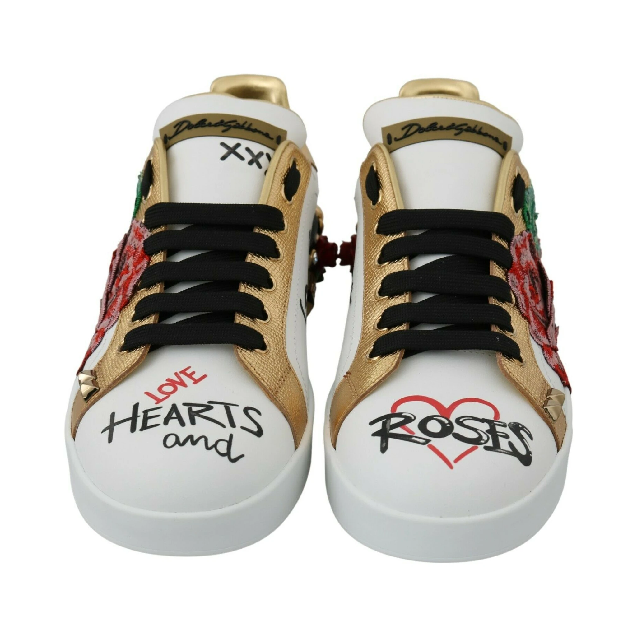 White Roses Sequined Crystal Womens Sneakers Shoes