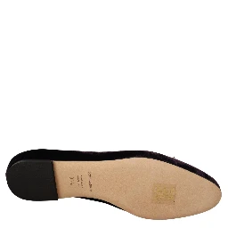 Purple Velvet DG Heart Loafers Flats Shoes