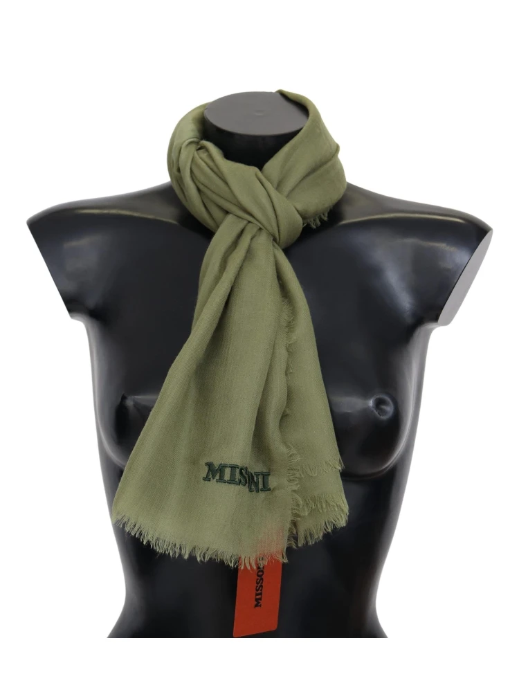 Green Cashmere Unisex Neck Wrap Scarf