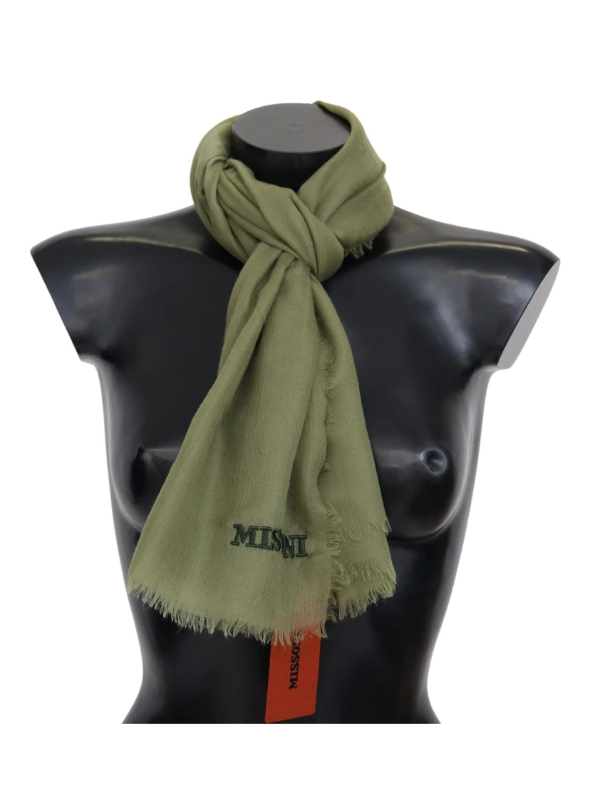 Green Cashmere Unisex Neck Wrap Scarf