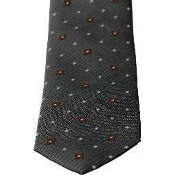 Gray Patterned Classic Mens Slim Necktie