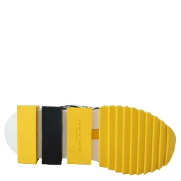 Yellow Multicolor Crystals Sneakers Shoes