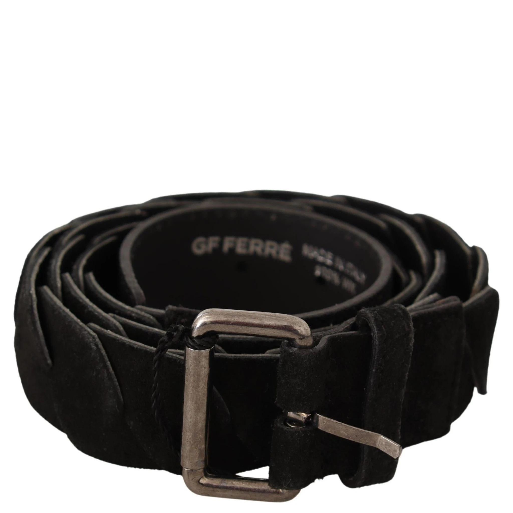 Black WX Silver Tone Buckle Waist Belt
