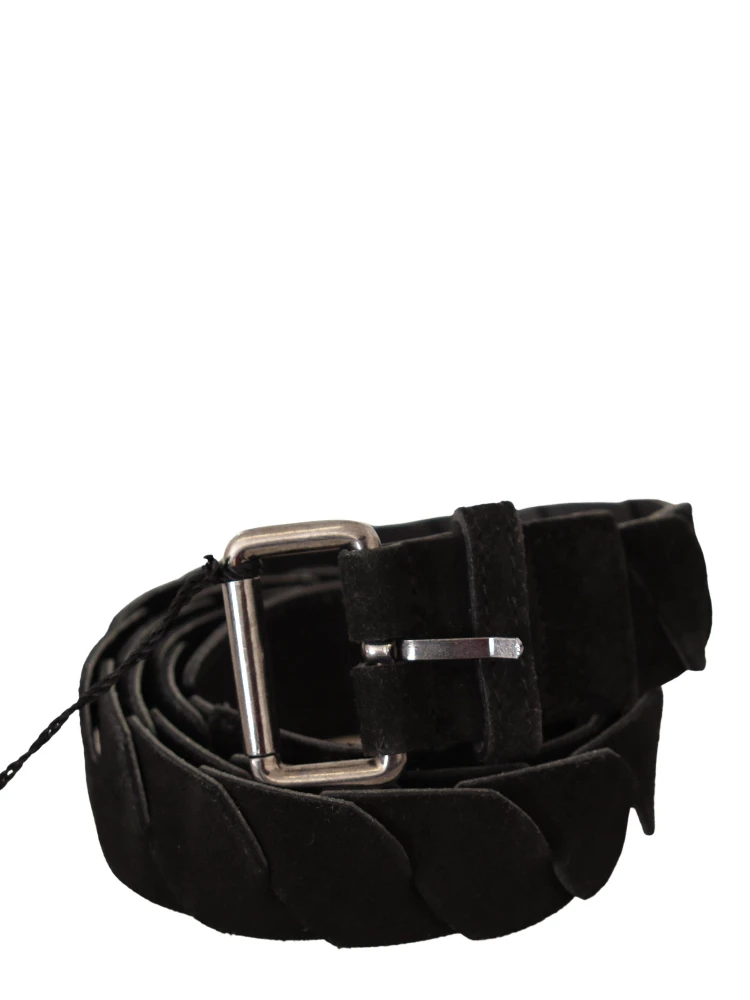 Black WX Silver Tone Buckle Waist Belt alternative