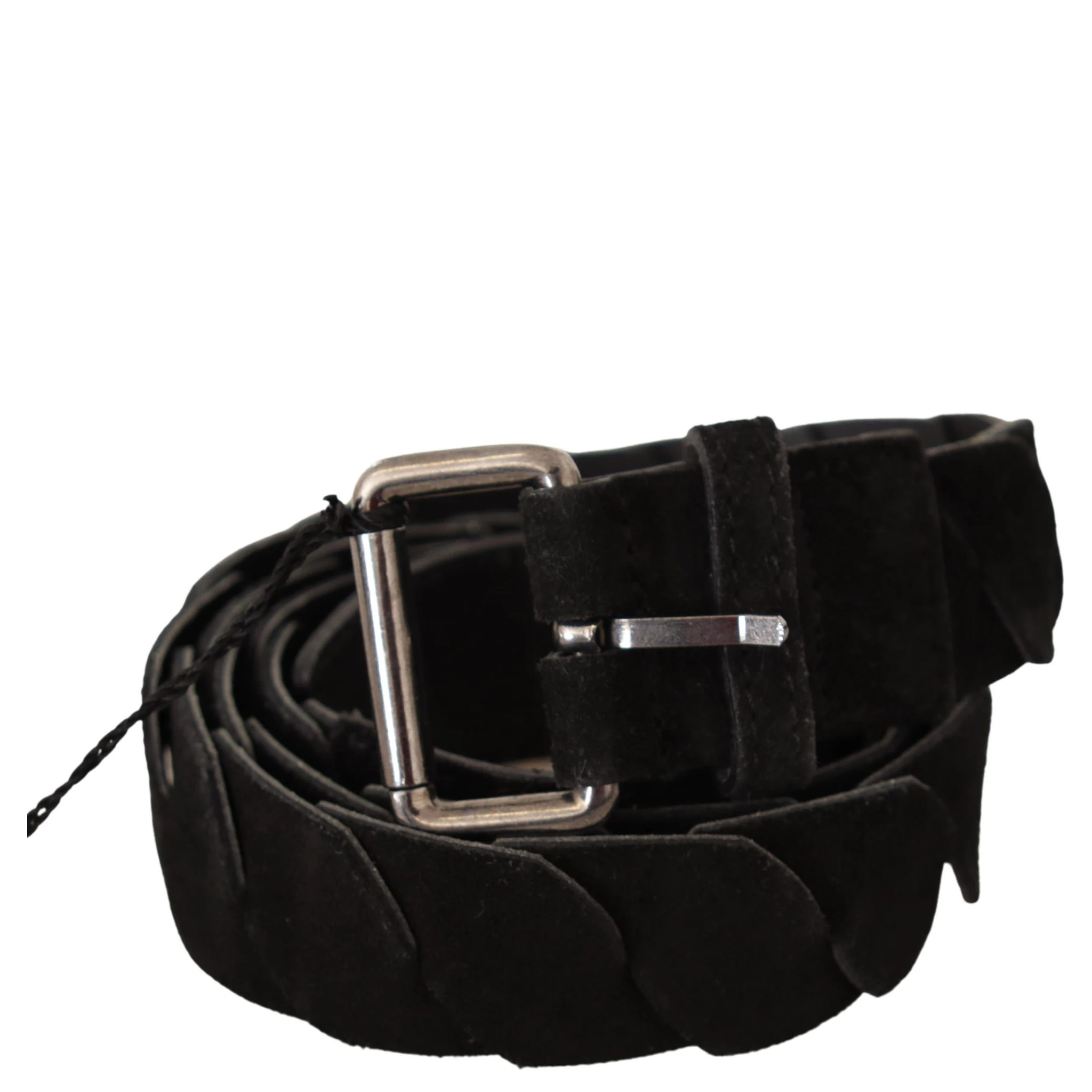 Black WX Silver Tone Buckle Waist Belt