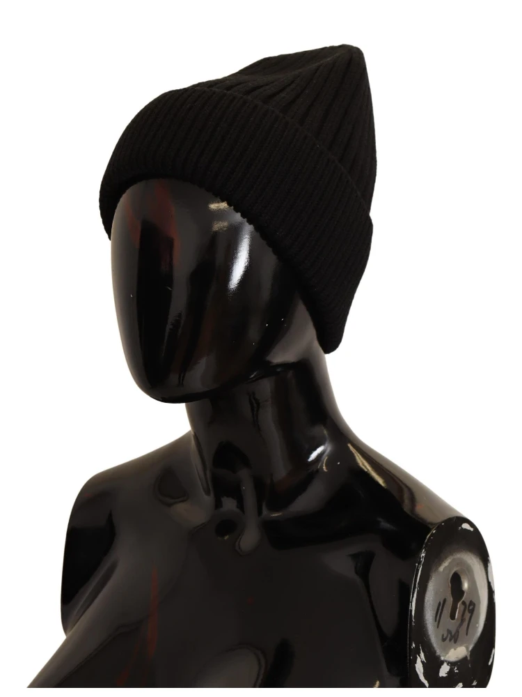 Black Wool Knit Women Winter Hat alternative