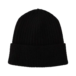 Black Wool Knit Women Winter Hat