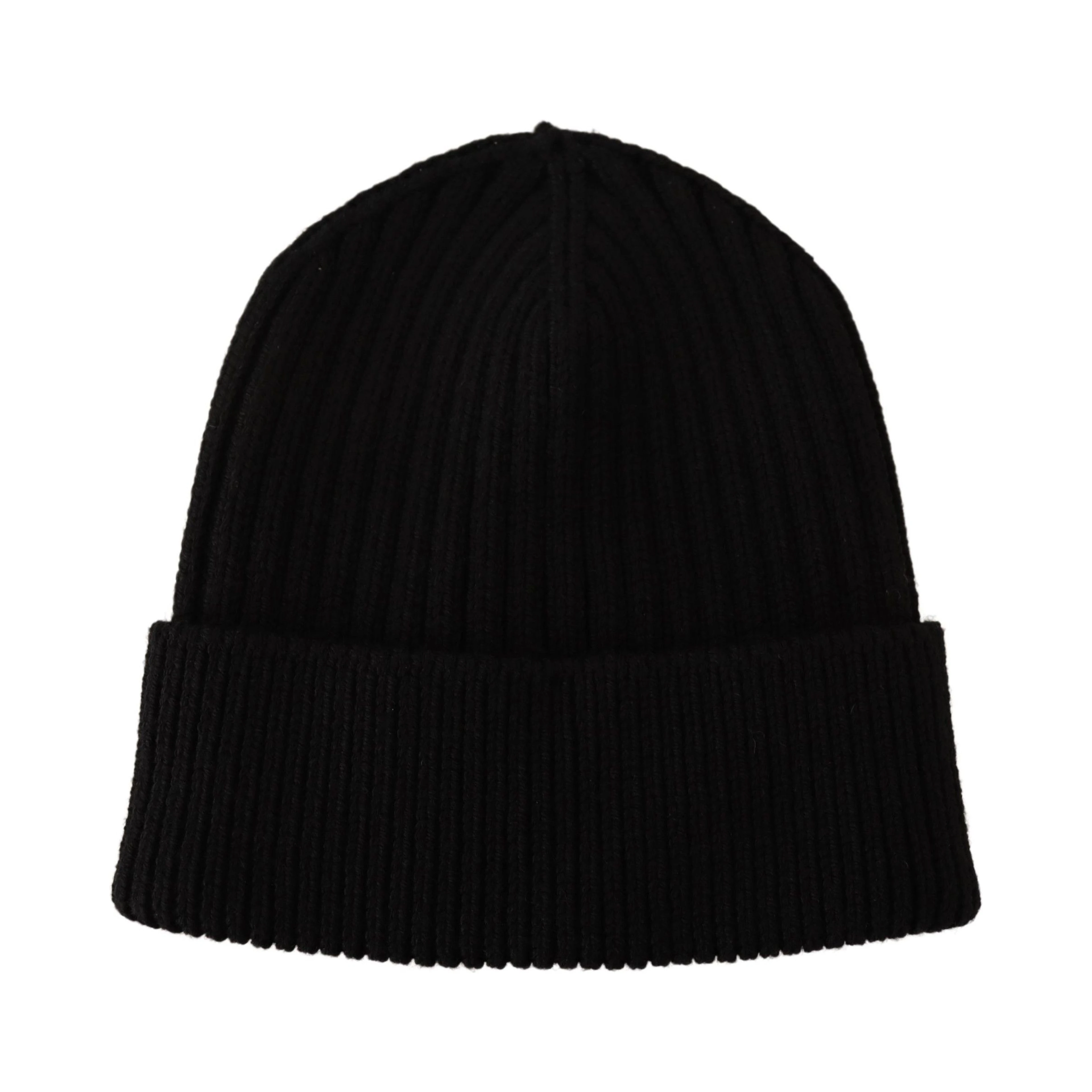 Black Wool Knit Women Winter Hat