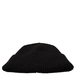 Black Wool Knit Women Winter Hat