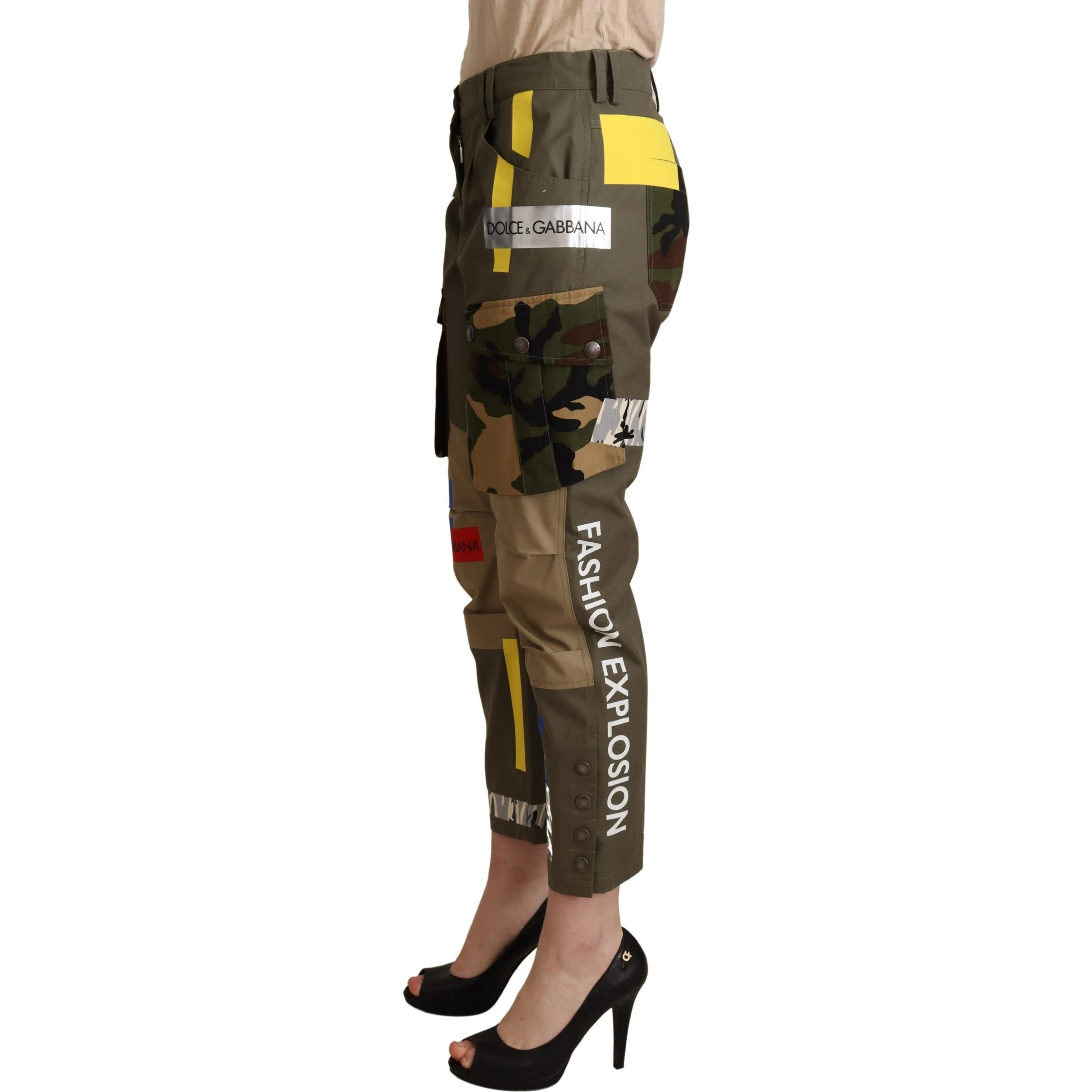 Green Military Cargo Trouser Cotton Pants