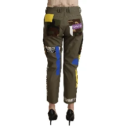 Green Military Cargo Trouser Cotton Pants