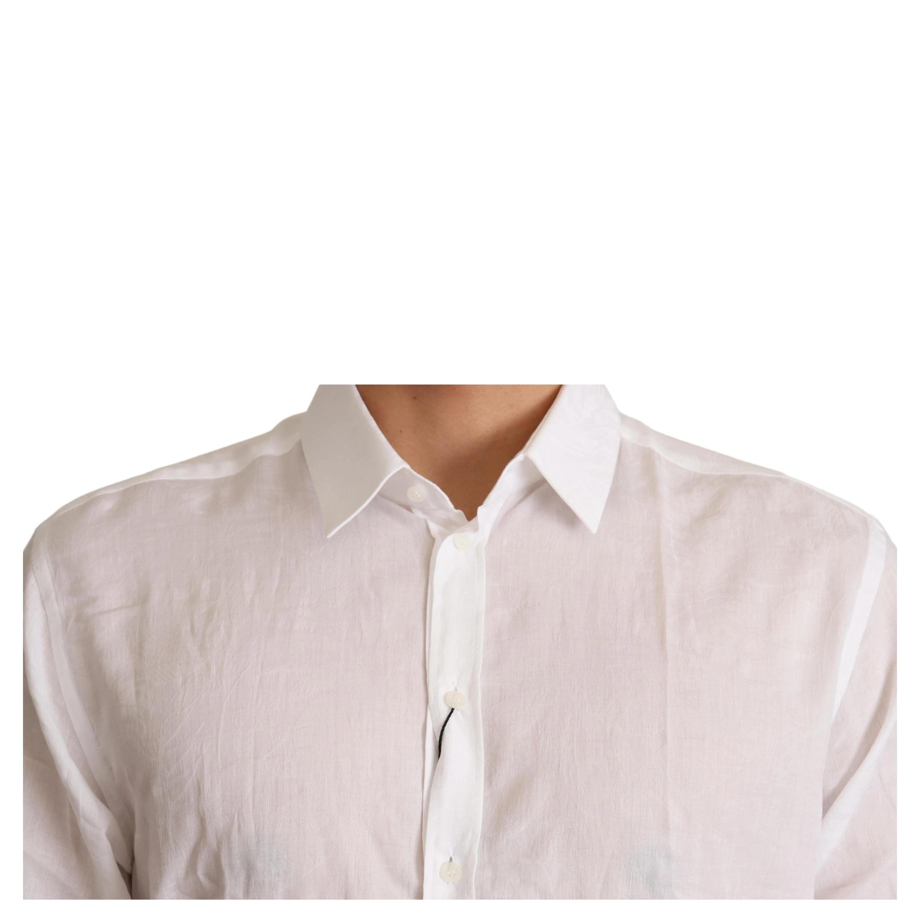 White Cotton Floral Pattern MARTINI Shirt