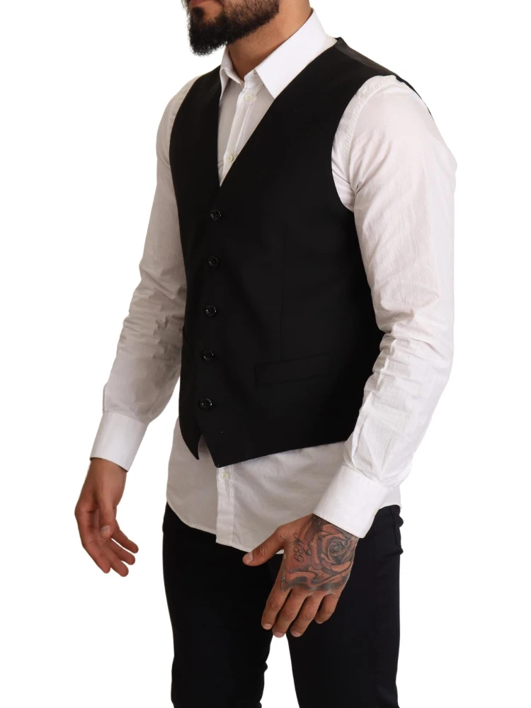 Black Wool Formal Waistcoat Dress alternative