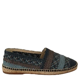 Blue Gray Slip On Buffalo Espadrille Shoes