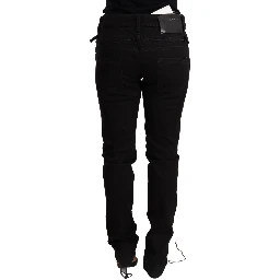 Black Low Waist Skinny Denim Jeans Trouser