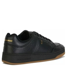 Black Calf Leather Low Top Sneakers