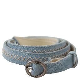 Blue Skinny Leather Fashion Waist Belt