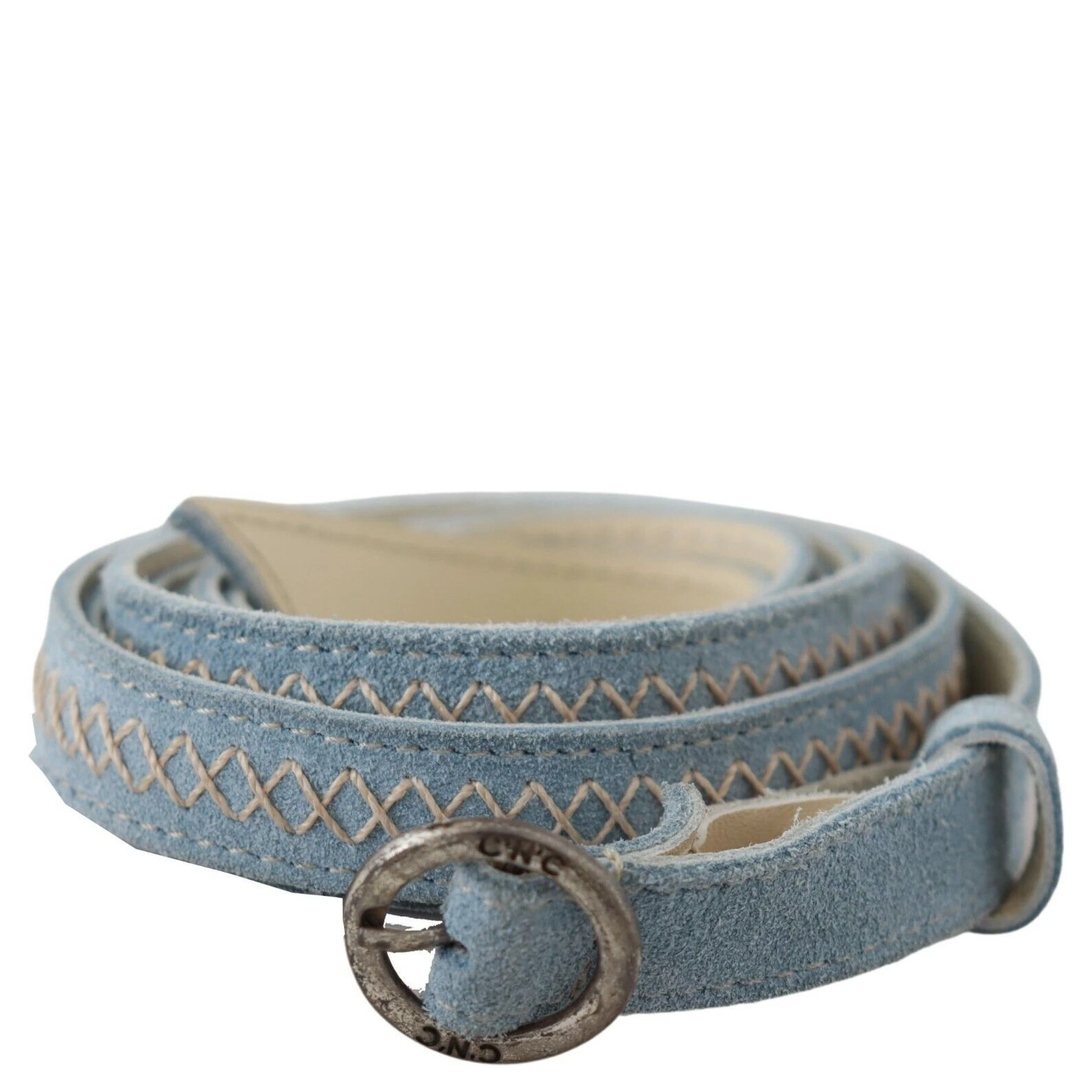 Blue Skinny Leather Fashion Waist Belt