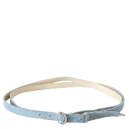 Blue Skinny Leather Fashion Waist Belt