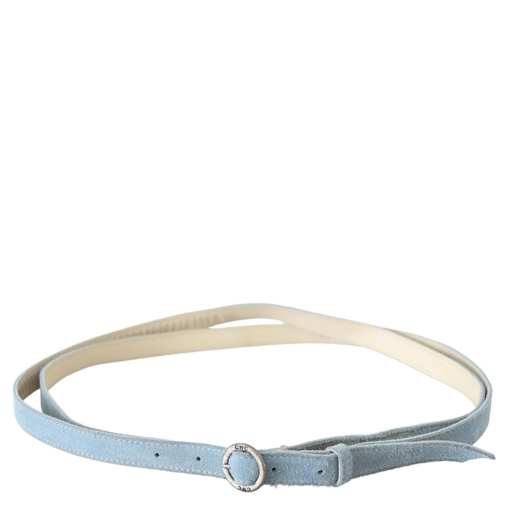 Blue Skinny Leather Fashion Waist Belt