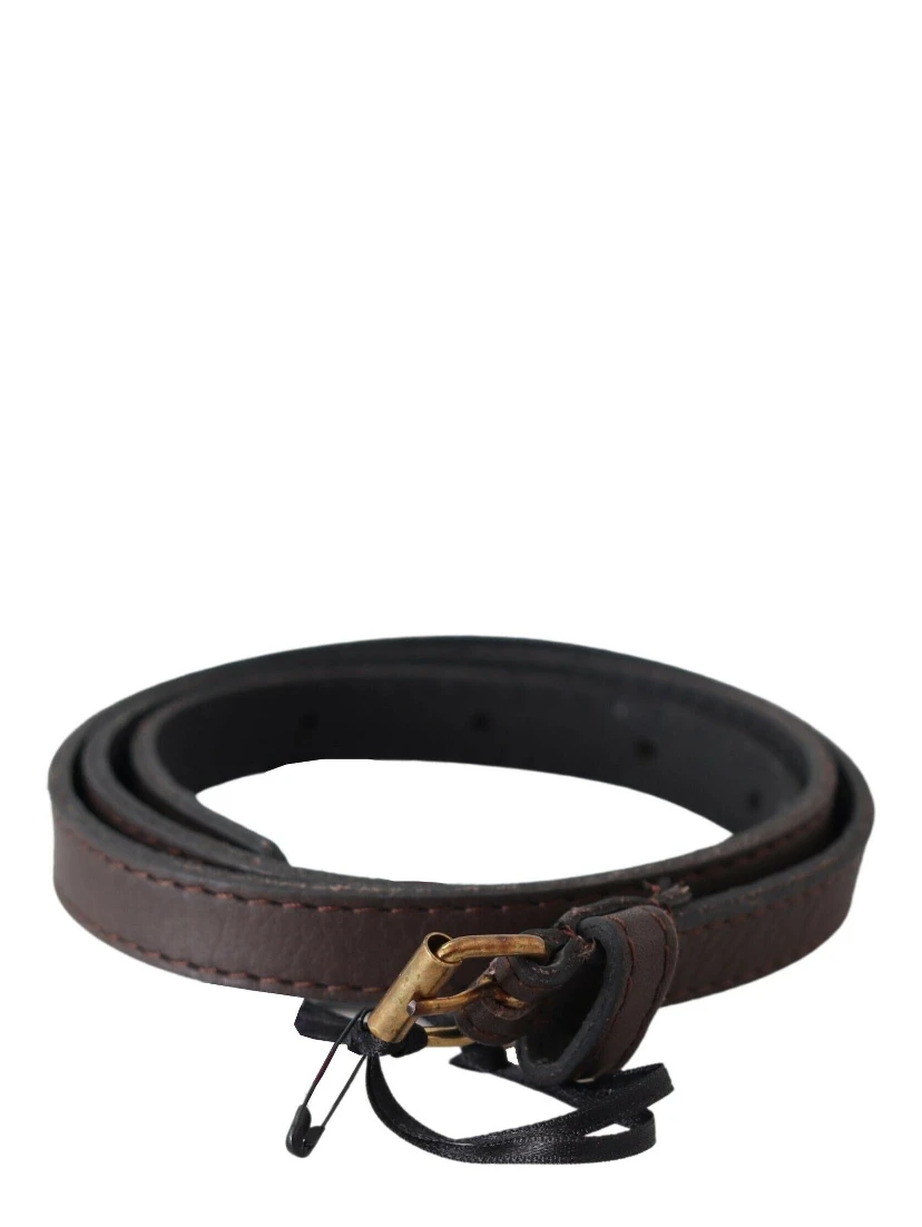Brown Genuine Leather Skinny Fashion Dark