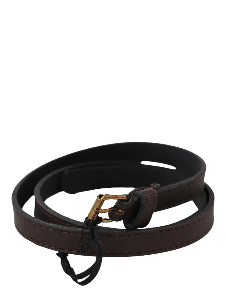 Brown Genuine Leather Skinny Fashion Dark alternative