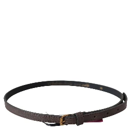 Brown Genuine Leather Skinny Fashion Dark