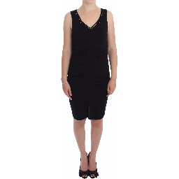 Black Stretch Wiggle Pencil Sheath Bodycon Dress