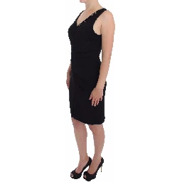 Black Stretch Wiggle Pencil Sheath Bodycon Dress