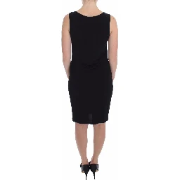 Black Stretch Wiggle Pencil Sheath Bodycon Dress