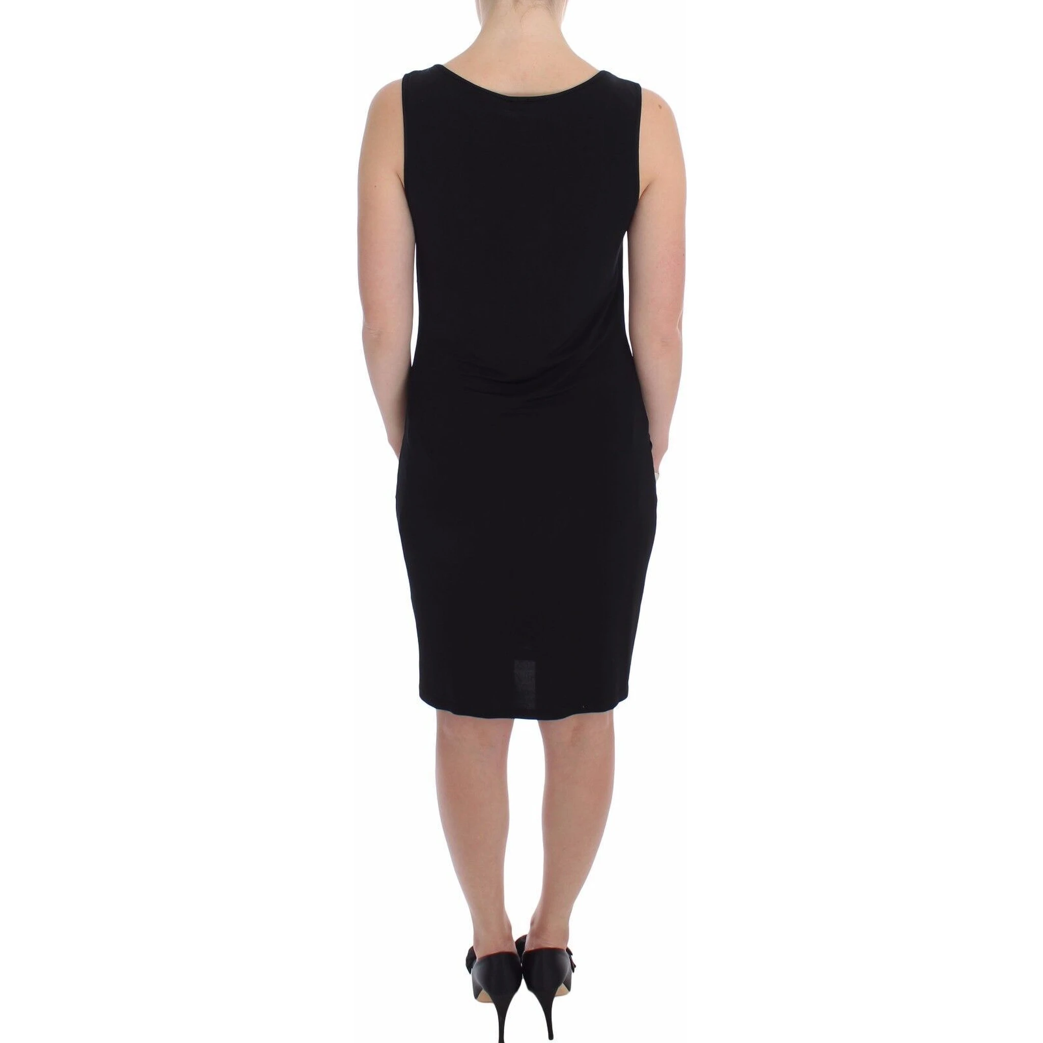Black Stretch Wiggle Pencil Sheath Bodycon Dress