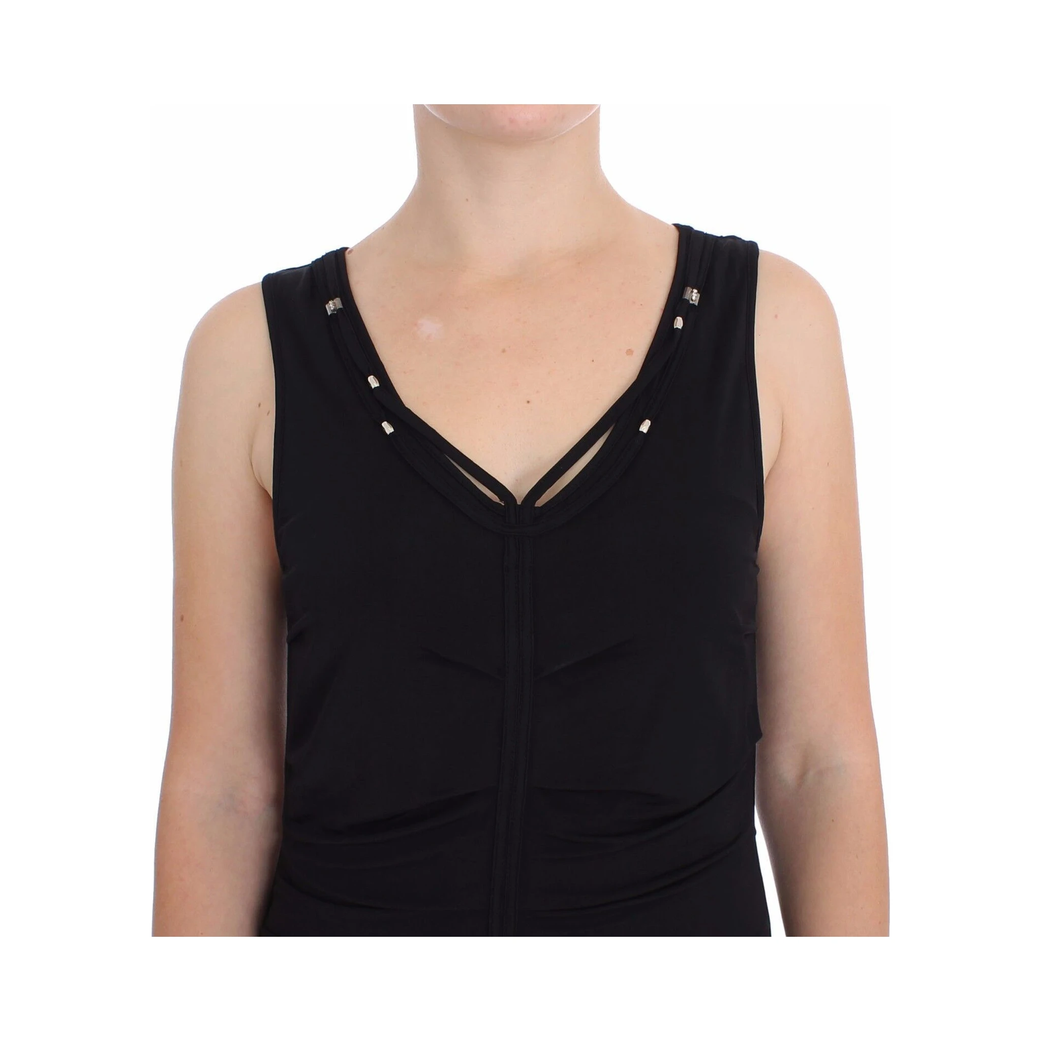 Black Stretch Wiggle Pencil Sheath Bodycon Dress