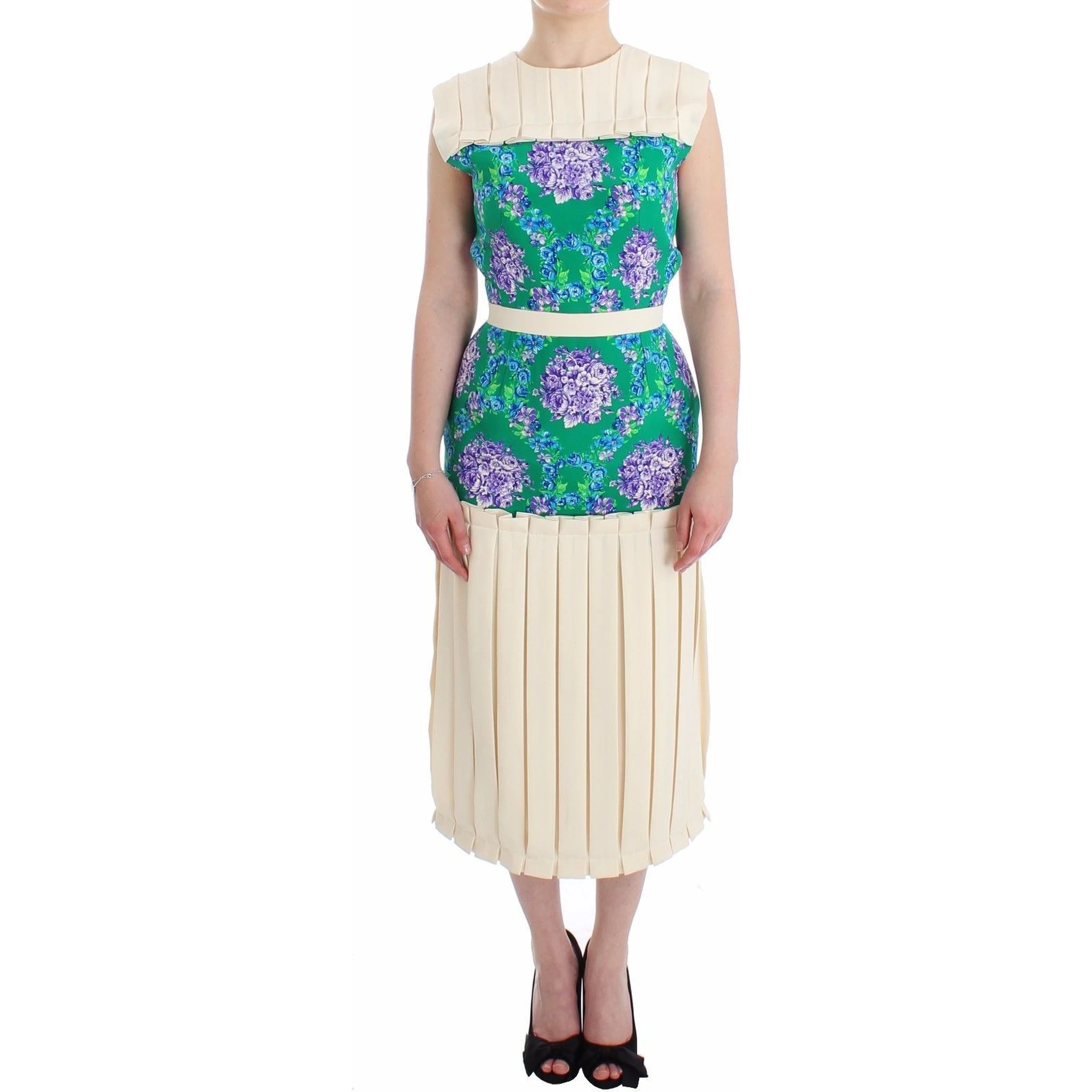 Multicolor Dress Gown Floral Sleeveless Gown