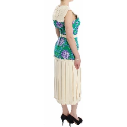 Multicolor Dress Gown Floral Sleeveless Gown