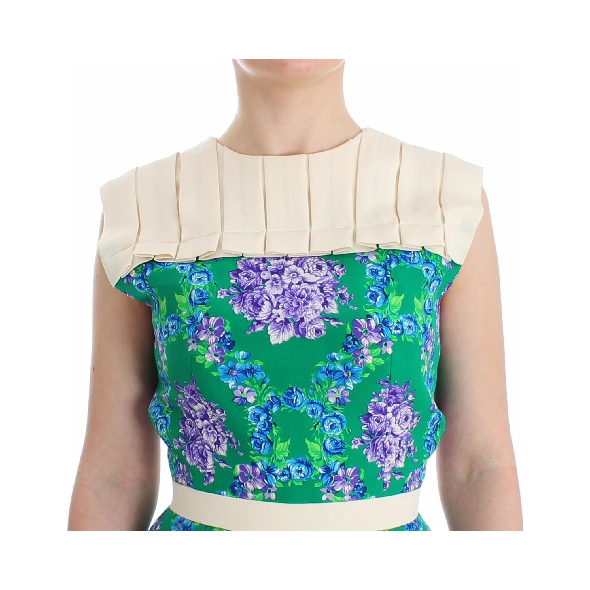 Multicolor Dress Gown Floral Sleeveless Gown