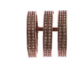 Gold 925 Silver Clear CZ Pink Ring