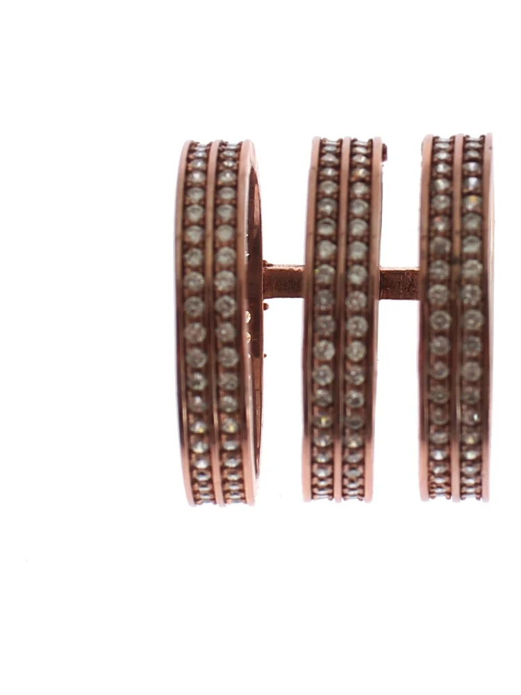 Gold 925 Silver Clear CZ Pink Ring alternative