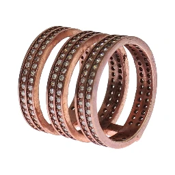 Gold 925 Silver Clear CZ Pink Ring