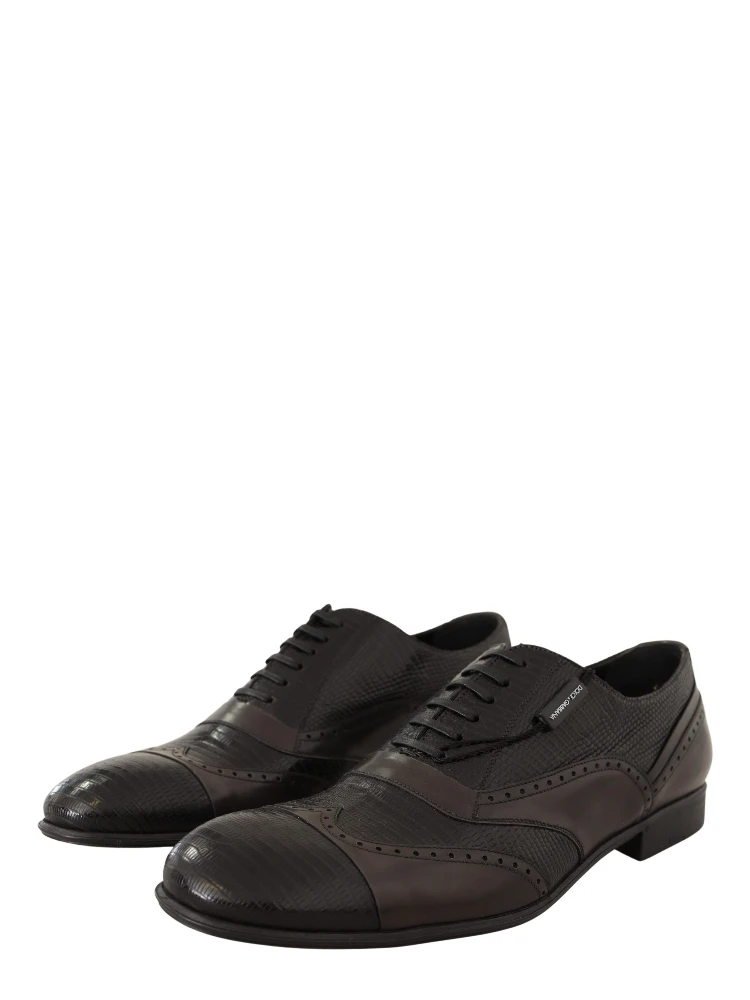 Brown Lizard Skin Leather Oxford Dress Shoes alternative