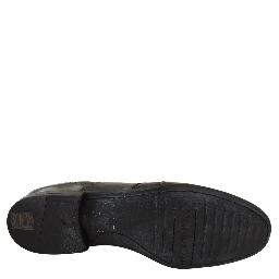 Brown Lizard Skin Leather Oxford Dress Shoes