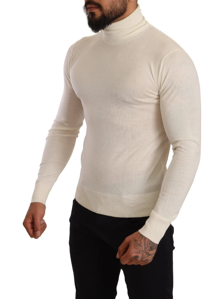 Cream Cashmere Turtleneck Pullover Sweater alternative