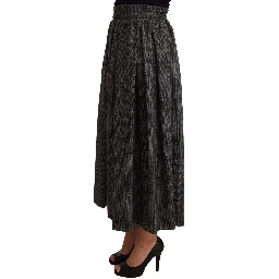 Gray Wool High Waist A-line PIECE Skirt