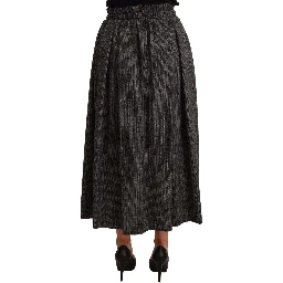 Gray Wool High Waist A-line PIECE Skirt