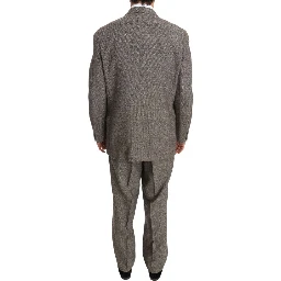 Brown Wool Regular Single  Breasted Suit